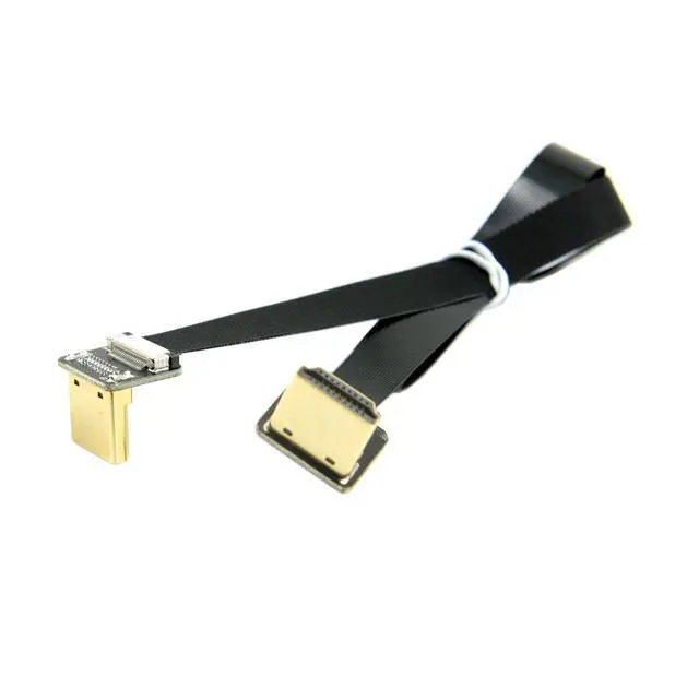 Main image of CYFPV Dual 90 Degree Down Angled HDMI Type A Male to Male HDTV FPC Flat Cable 50cm for FPV HDTV Multicopter Aerial Photography