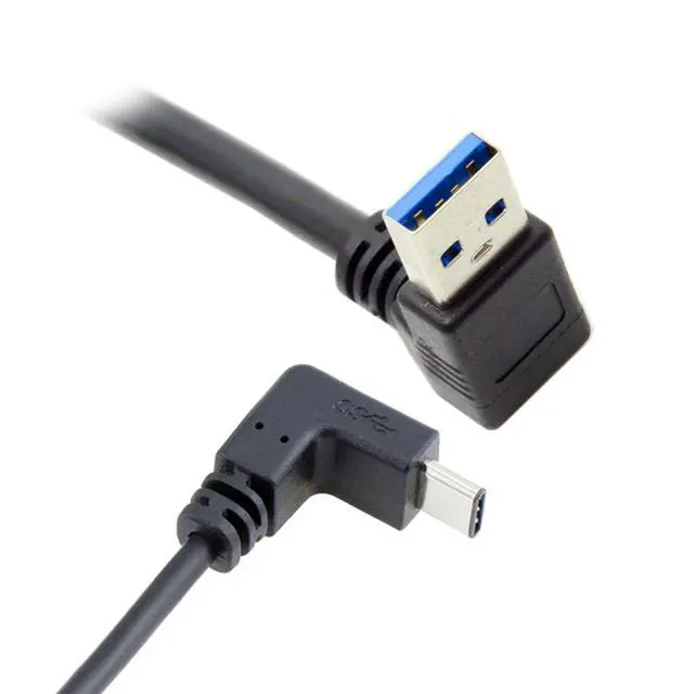 Alt view image 3 of 7 - USB 3.1 USB-C Up Down Angled to 90 Degree Down Angled A Male Data Cable for Tablet Phone (100cm)