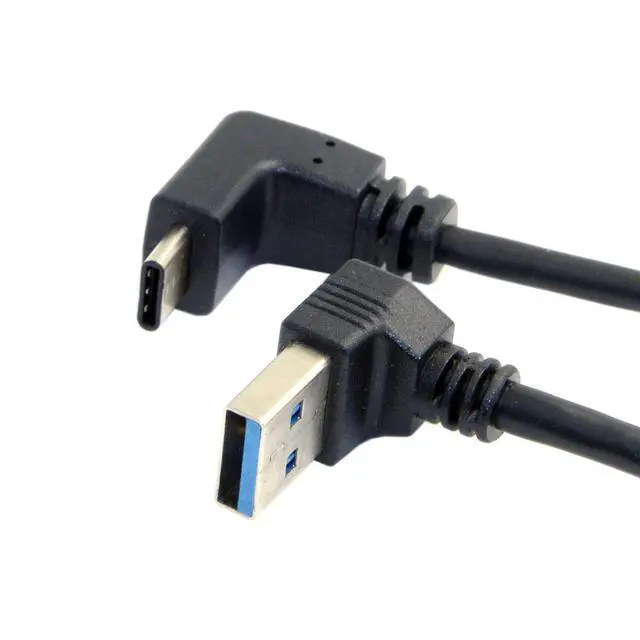 Alt view image 5 of 7 - USB 3.1 USB-C Up Down Angled to 90 Degree Down Angled A Male Data Cable for Tablet Phone (100cm)