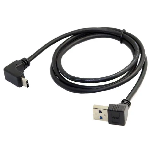 Alt view image 4 of 7 - USB 3.1 USB-C Up Down Angled to 90 Degree Down Angled A Male Data Cable for Tablet Phone (100cm)