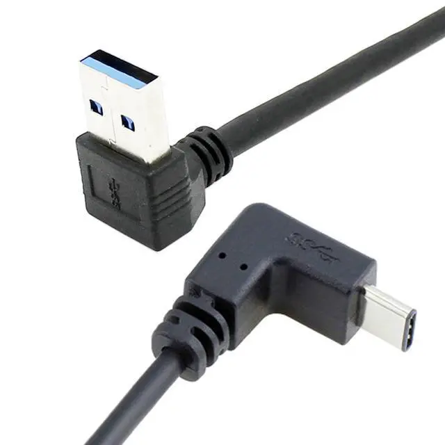 Alt view image 2 of 7 - USB 3.1 USB-C Reversible Angled to 90 Degree Up Angled A Male Data Cable for Tablet Phone (100cm)