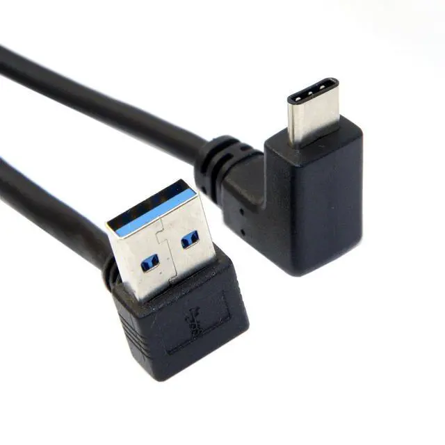 Alt view image 6 of 7 - USB 3.1 USB-C Reversible Angled to 90 Degree Up Angled A Male Data Cable for Tablet Phone (100cm)