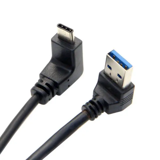 Alt view image 5 of 7 - USB 3.1 USB-C Reversible Angled to 90 Degree Up Angled A Male Data Cable for Tablet Phone (100cm)