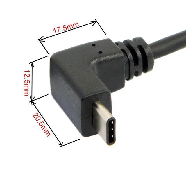 Alt view image 2 of 7 - USB 3.1 USB-C Up Down Angled to 90 Degree Right Angled A Male Data Cable for Tablet Phone (100cm)