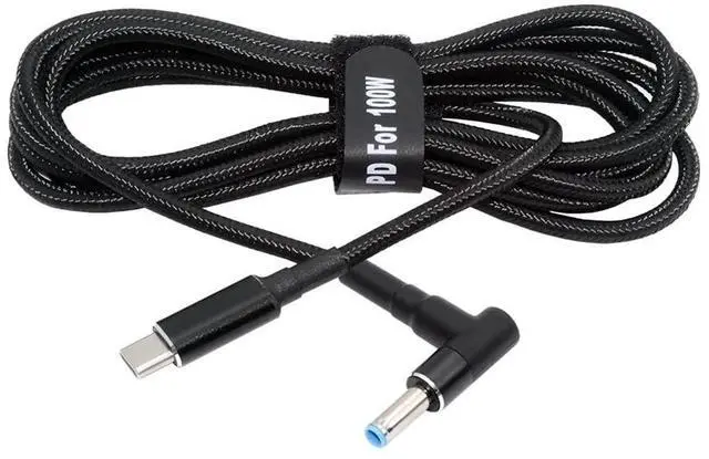Main image of USB-C 100W 20V Input to DC 4.5 * 3.0mm PD Power 65W Output Charge Cable Support QC PD Type-C Compatible with HP-Laptop