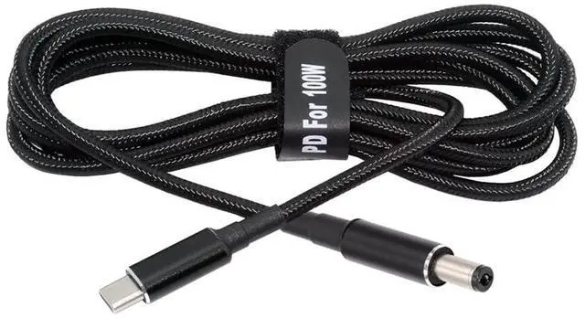 Main image of USB-C 100W 20V Input to DC 5.5 * 2.1mm PD Power 65W Output Charge Cable Support QC PD Type-C for Laptop