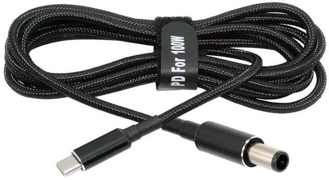 Main image of USB-C 100W 20V Input to DC 7.4 * 5.0mm PD Power 65W Output Charge Cable Support QC PD Type-C Compatible with HP-Laptop
