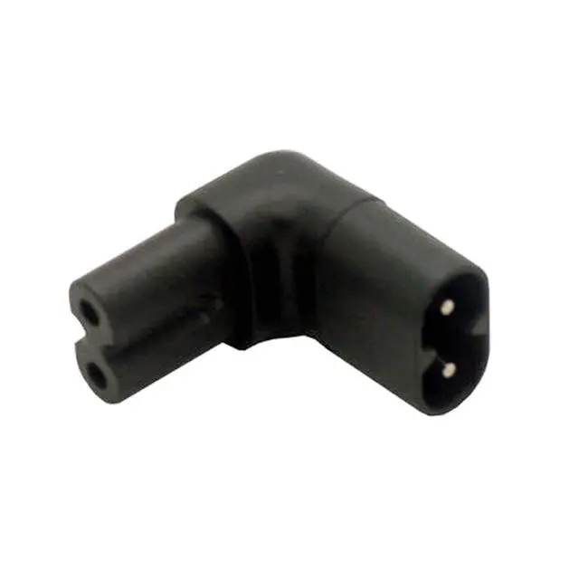 Alt view image 6 of 7 - Figure 8 IEC60320 C7 to C8 90 Degree Up Down Angled Right Angle AC Adapter Male to Female Extension