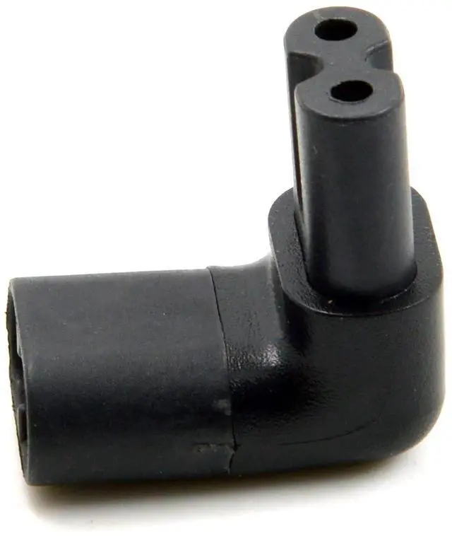 Alt view image 4 of 7 - Figure 8 IEC60320 C7 to C8 90 Degree Up Down Angled Right Angle AC Adapter Male to Female Extension