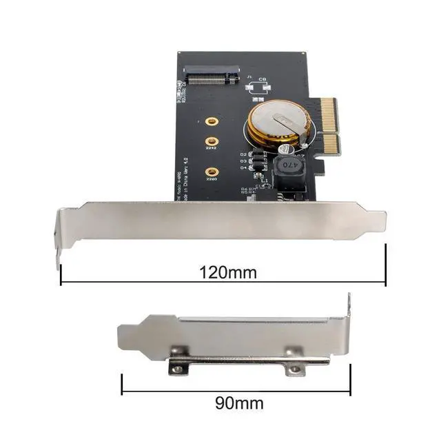 Alt view image 7 of 7 - PCI-E 3.0 x4 to M.2 NGFF M Key SSD Nvme Card Adapter PCI Express with Power Failure Protection 4.0F Super Capacitor