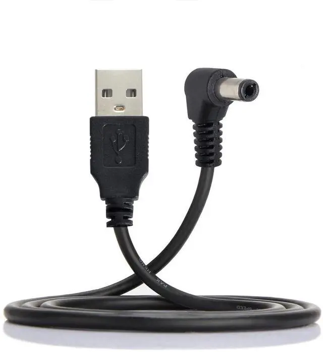Main image of USB 2.0 A Type Male to Right Angled 90 Degree 5.5 x 2.5mm DC 5V Power Plug Barrel Connector Charge Cable