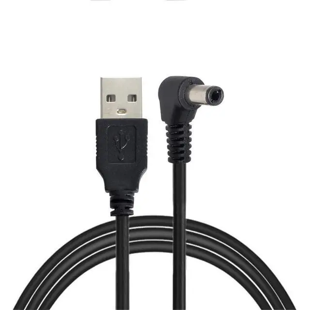 Alt view image 6 of 6 - Cable DC USB 2.0 A Type Male to Right Angled 5.5 x 2.5mm DC 5V Power Plug Barrel 90 Degree Charge Cable 100cm