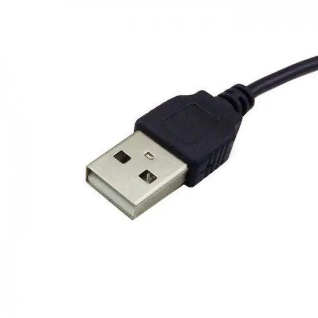 Alt view image 3 of 7 - USB 2.0 A Type Male to Right Angled 90 Degree 5.5 x 2.5mm DC 5V Power Plug Barrel Connector Charge Cable
