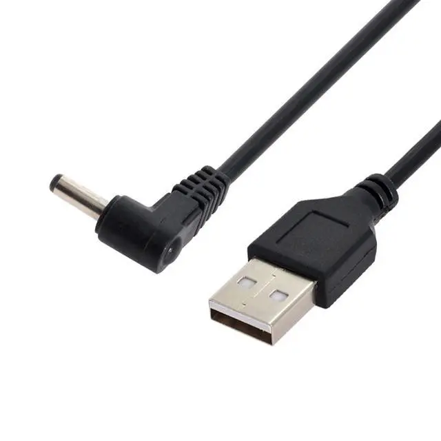 Alt view image 4 of 6 - USB 2.0 Male to Right Angled 90 Degree 3.5mm 1.35mm DC Power Plug Barrel 5V Cable 80cm