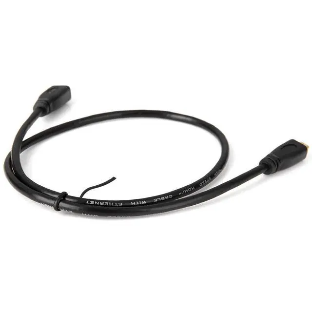 Alt view image 2 of 7 - HDMI 1.4 Type D Micro HDMI Male to Micro HDMI Female M/F Extension Cable 30cm