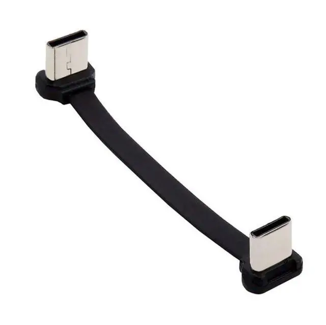 Main image of 65W ltra Slim Flat Power Data USB-C Type C to USB-C Cable Angled Connector Fast Charge for Laptop Tablet Phone