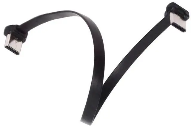 Main image of 65W ltra Slim Flat Power Data USB-C Type C to USB-C Cable Angled Connector Fast Charge for Laptop Tablet Phone 20CM