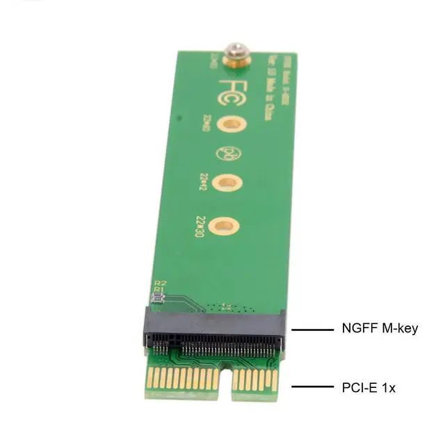 Alt view image 5 of 7 - NGFF M-Key NVME AHCI SSD to PCI-E 3.0 1x x1 Vertical Adapter for XP941 SM951 PM951 960 EVO SSD