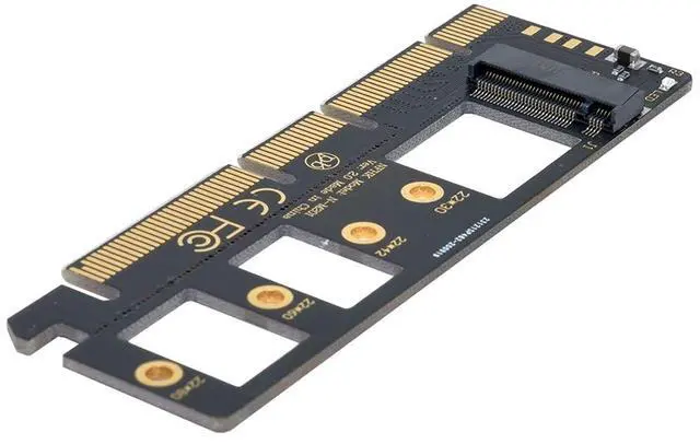 Main image of NGFF M-Key NVME M.2 SSD to PCI-E Express 3.0 16x X4 Adapter Without Bracket Black