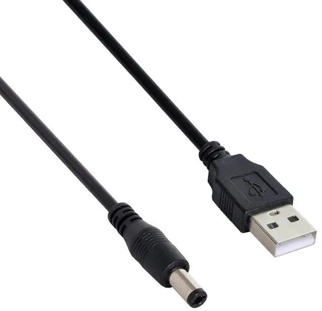 Alt view image 5 of 7 - USB 2.0 Male A Type to 5.5 x 2.5mm DC 5V Power Plug Barrel Connector Charge Cable 80cm