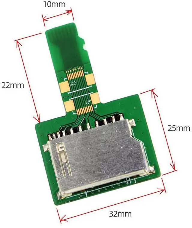 Alt view image 2 of 7 - SD Card Socket Female to Micro-SD TF Male Memory Card Kit Extension Adapter Testing Tools Extender