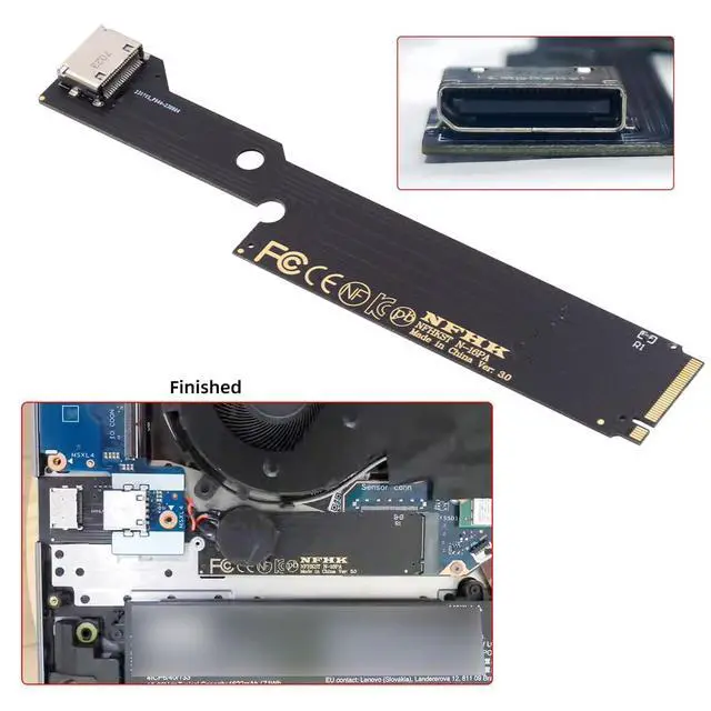 Alt view image 3 of 7 - PCI-E 3.0 M.2 M-Key to Oculink SFF-8612 SFF-8611 Host Adapter for External Graphics Card & SSD