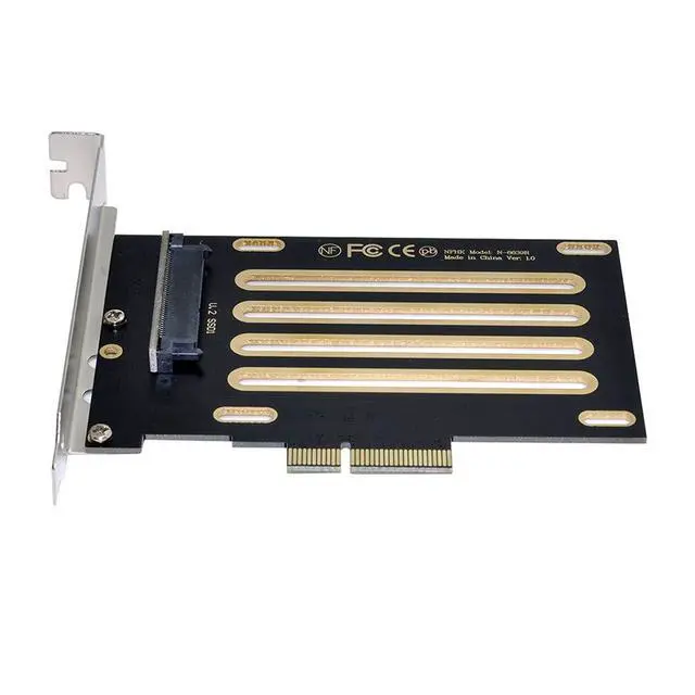 Alt view image 2 of 7 - PCI-E 3.0 x4 Lane to U.2 U2 Kit SFF-8639 Host Adapter for Intel Motherboard & 750 NVMe PCIe SSD Black