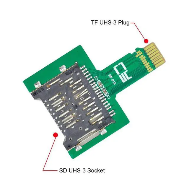 Alt view image 5 of 7 - TF Micro SD Male Extender to SD Card Female Extension Adapter PCBA SD/SDHC/SDXC UHS-III UHS-3 UHS-2