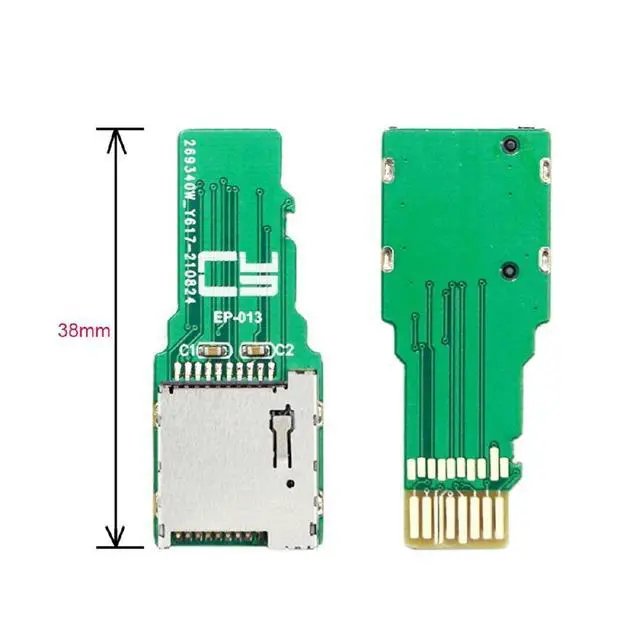 Alt view image 2 of 7 - TF Micro SD Male Extender to TF Card Female Extension Adapter PCBA SD/SDHC/SDXC UHS-III UHS-3 UHS-2