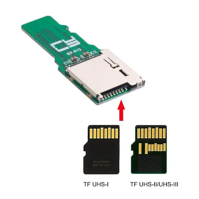 Alt view image 4 of 7 - TF Micro SD Male Extender to TF Card Female Extension Adapter PCBA SD/SDHC/SDXC UHS-III UHS-3 UHS-2