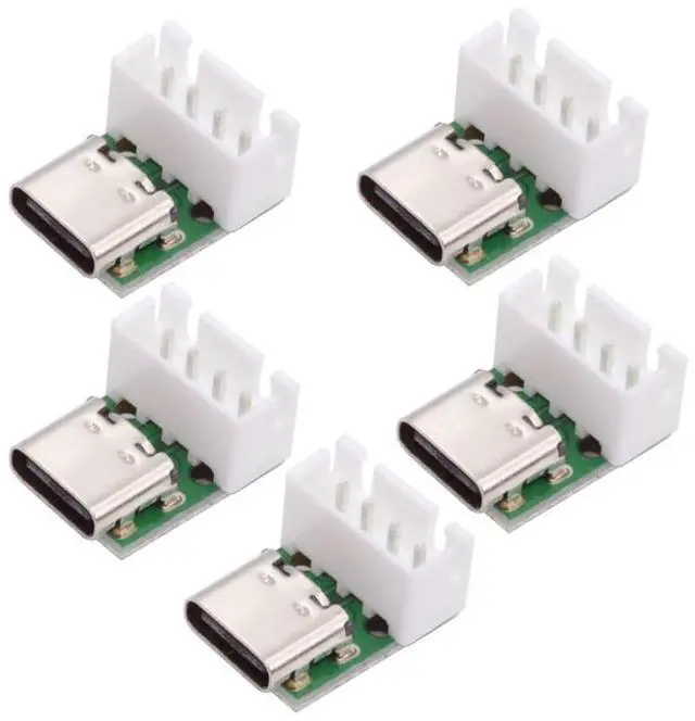 Main image of 5pcs USB2.0 Pinout DC 5V Power DIY OEM Type C Female Socket Connector to 4Pin Pitch=2.54mm Wafer Socket Vertical