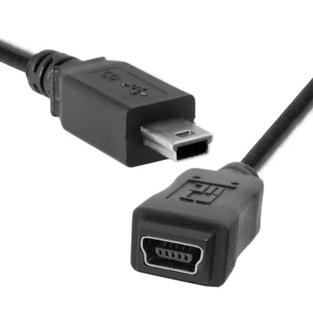 Alt view image 4 of 7 - Mini USB B Type 5Pin Male to Female Extension Cable USB2.0 480Mbps 0.5m