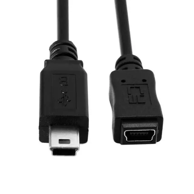 Alt view image 6 of 7 - Mini USB B Type 5Pin Male to Female Extension Cable USB2.0 480Mbps 0.5m