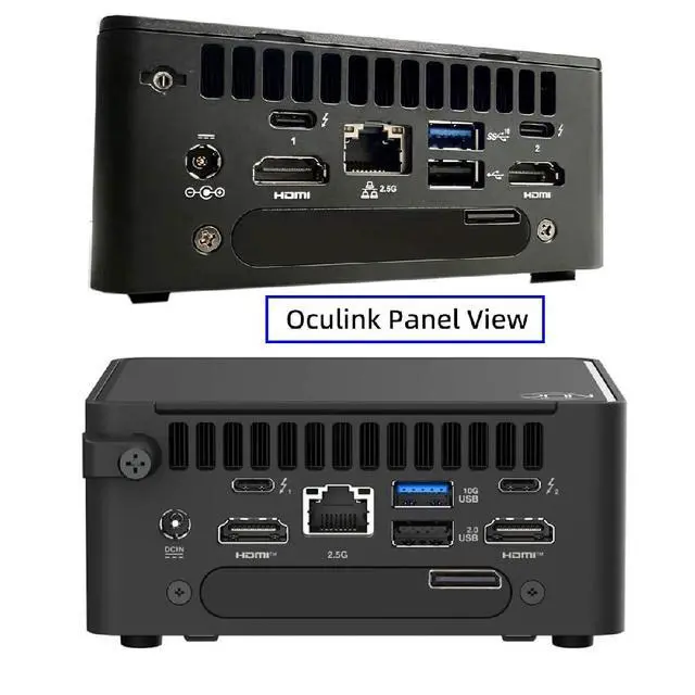 Alt view image 7 of 7 - Oculink SFF-8612 SFF-8611 to PCI-E5.0 4.0 M.2 M-Key NVME &2280 SSD Host Adapter with Heat Sink for NUC15 Pro Mini PC Computer Tall Type NUC15CRH