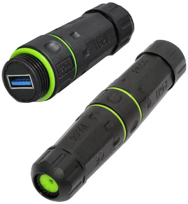Main image of IP68 Waterproof M20 Locking Type-A USB3.0 5Gbps USB-A Female to USB-A Female Extension Adapter Coupler