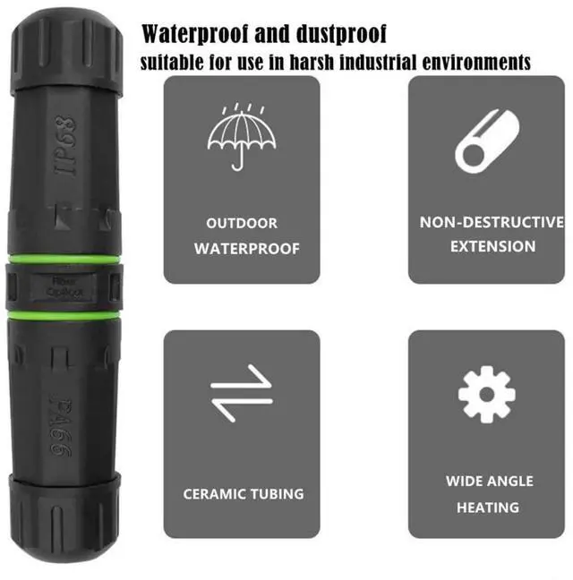 Alt view image 3 of 7 - IP68 Waterproof M20 Locking SC Female to SC Female Singlemode Fiber Optic Patch Internet Networking Extension Adapter Coupler