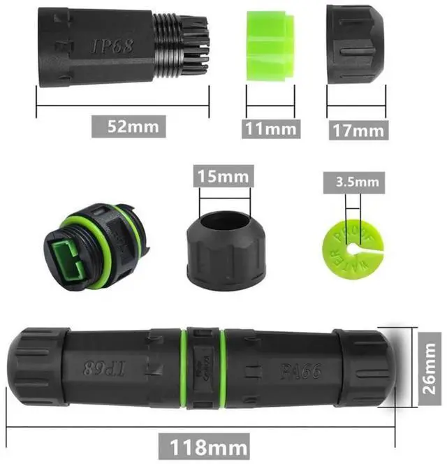 Alt view image 5 of 7 - IP68 Waterproof M20 Locking SC Female to SC Female Singlemode Fiber Optic Patch Internet Networking Extension Adapter Coupler