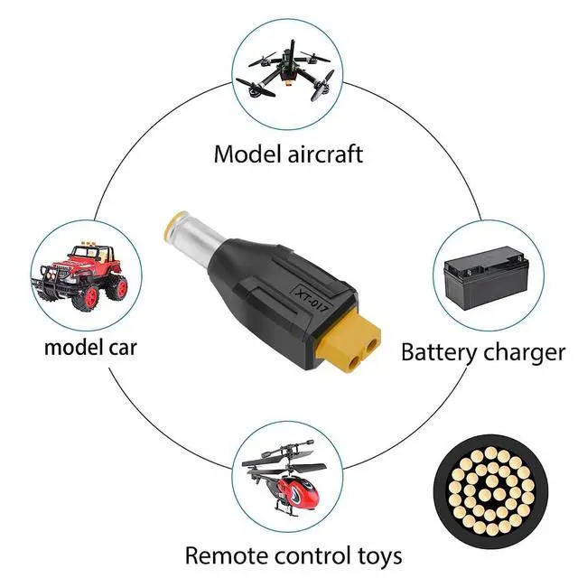 Alt view image 7 of 7 - Adapter XT60 Female SC100 Protocol to DC 7.9x5.4mm Male Fast Charging Adapter for RC Lipo Battery Quadcopter Multicopter Aeromodelling