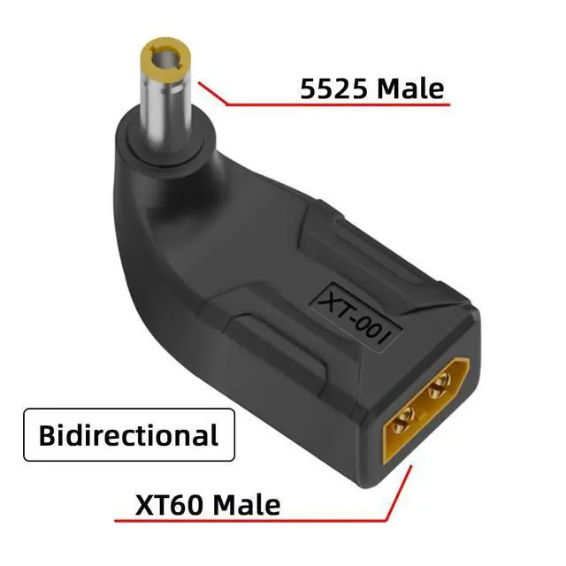 Alt view image 2 of 7 - Adapter XT60 Male SC100 Protocol to DC 5.5x2.5mm Male Fast Charging Angled Vertical Adapter for RC Lipo Battery Quadcopter Multicopter Aeromodelling