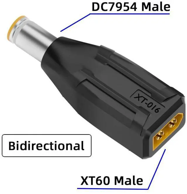 Alt view image 2 of 7 - Adapter XT60 Male SC100 Protocol to DC 7.9x5.4mm Male Fast Charging Adapter for RC Lipo Battery Quadcopter Multicopter Aeromodelling