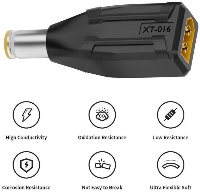 Alt view image 5 of 7 - Adapter XT60 Male SC100 Protocol to DC 7.9x5.4mm Male Fast Charging Adapter for RC Lipo Battery Quadcopter Multicopter Aeromodelling