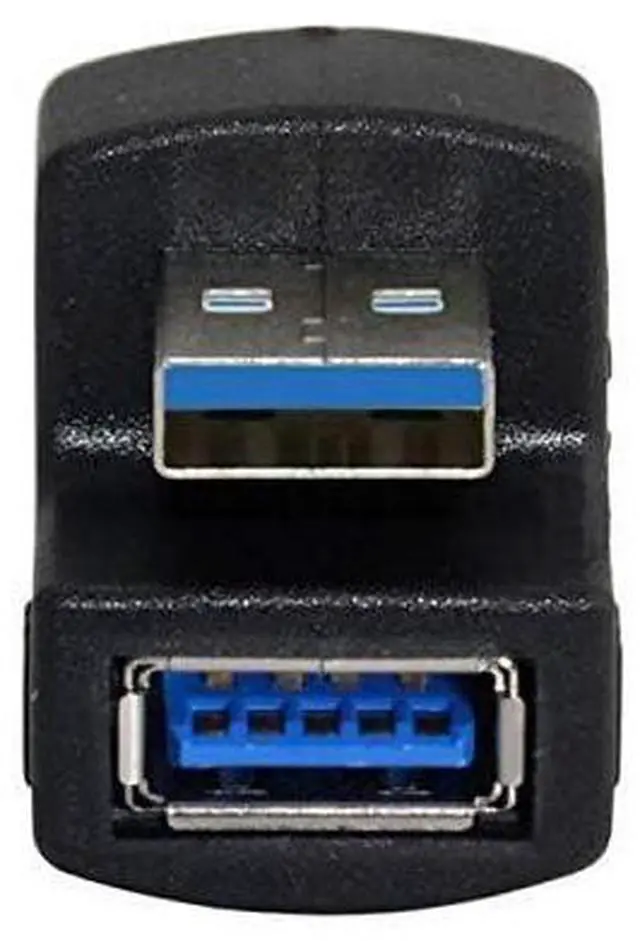 Alt view image 6 of 7 - 1 Set Up & Down Angled USB 3.0 Adapter A Male to Female Extension 180 Degree 5Gbps