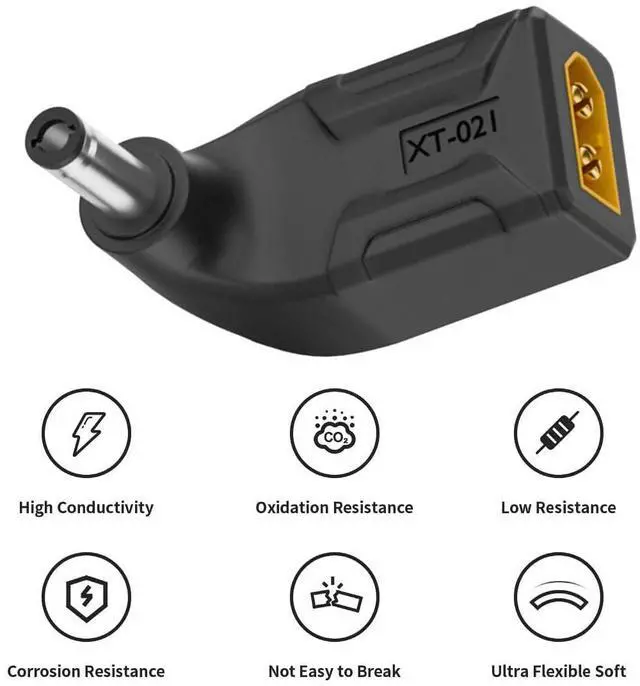 Alt view image 5 of 7 - Adapter XT60 Male SC100 Protocol to DC 5.5x2.1mm Male Fast Charging Angled Vertical Adapter for RC Lipo Battery Quadcopter Multicopter Aeromodelling