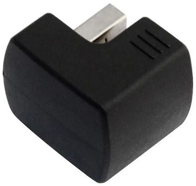 Alt view image 3 of 6 - Down Angled USB 2.0 Adapter A Male to Female Extension 90 180 360 Degree Black