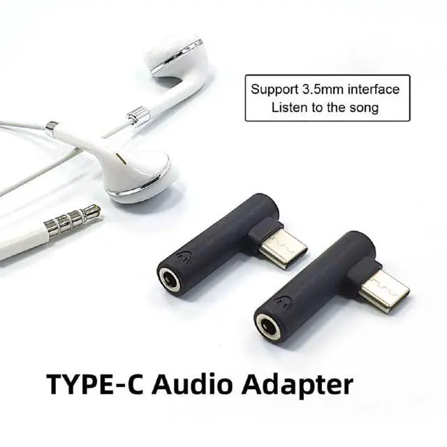 Alt view image 6 of 7 - 5pcs/Set Type-C to 90 Degree Angled 3.5mm Earphone Adapter Type USB-C 3.1 Male to AUX Audio Female