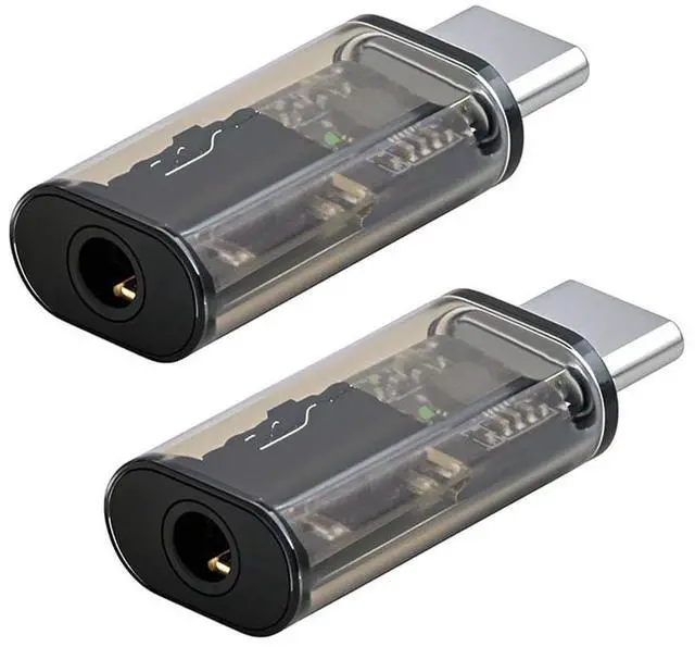Main image of 2pcs/lot USB-C Type C to 16bit 48kHz 3.5mm Audio AUX & MIC Sound Card Adapter Compatible with Laptop Tablet Phone