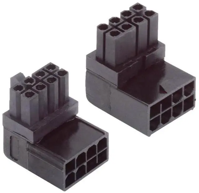Main image of 2pcs/lot 90 Degree Up Down Angled ATX 8P Male to Female Power Header Adapter for GPU Graphics Card