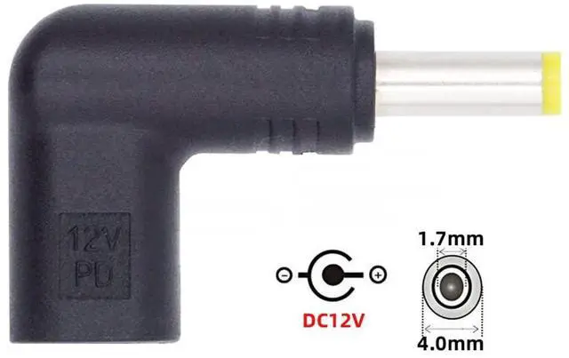 Alt view image 6 of 7 - USB 3.1 Type C USB-C Female to DC 12V 4.0x1.7mm Plug Adapter 90 Degree Angled PD Emulator Trigger