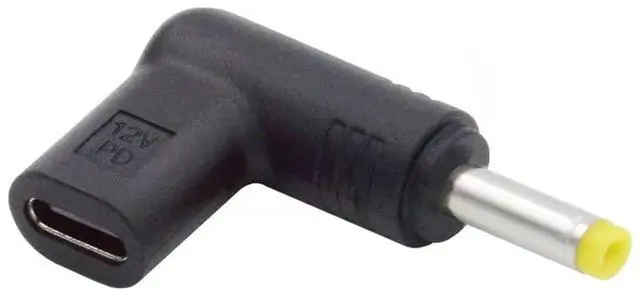 Main image of USB 3.1 Type C USB-C Female to DC 12V 4.8x1.7mm Plug 90 Degree Angled Adapter PD Emulator Trigger