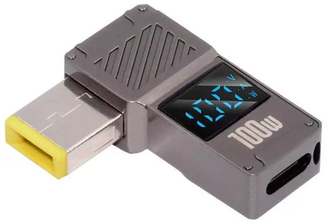 Main image of USB-C Type-C Smart LED Display Input to 100W Output Rectangular Jack Power 20V 5A PD Charge 65W Adapter for Laptop